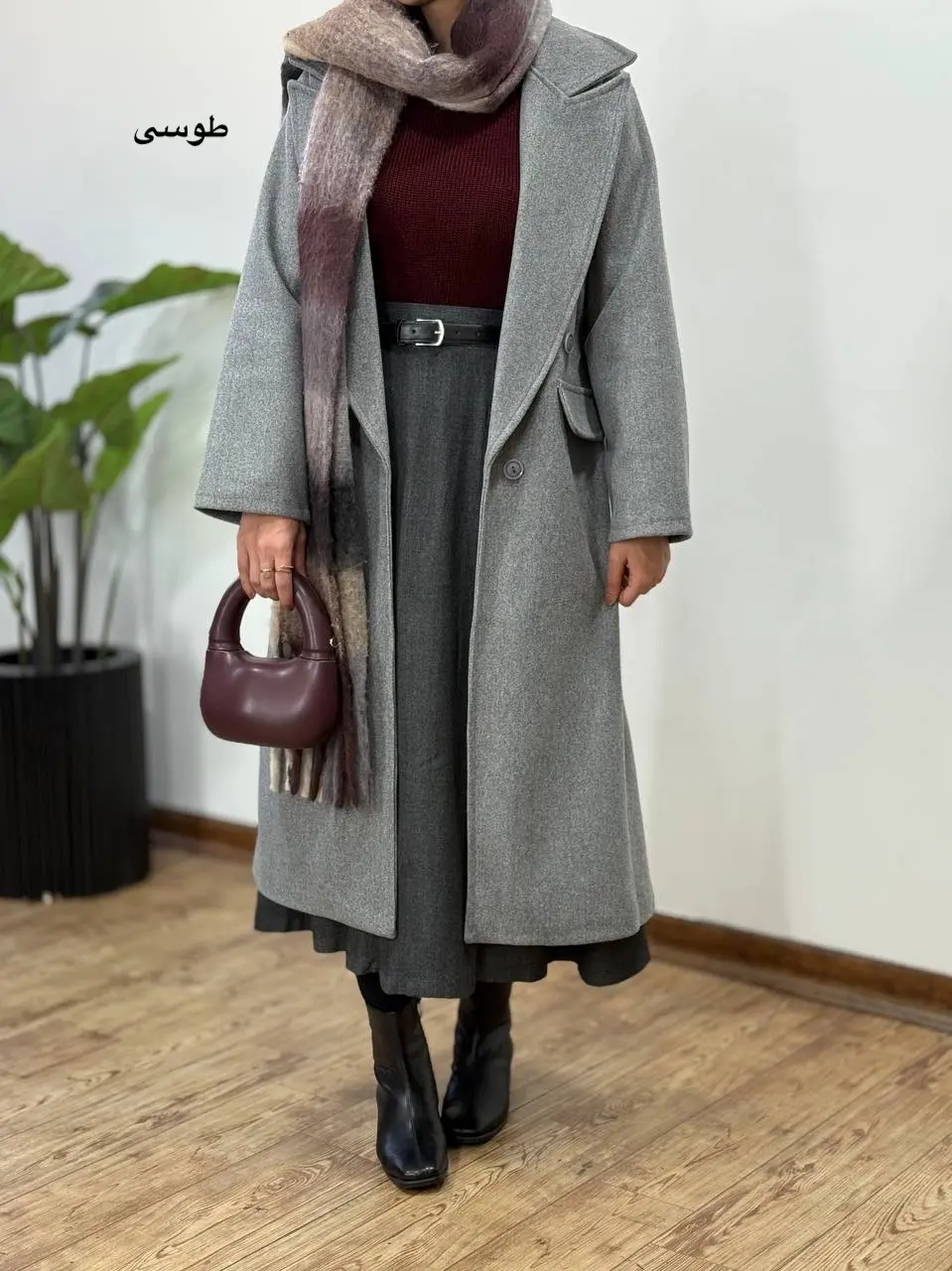 پالتو فوتر بلند آستردار دلینا